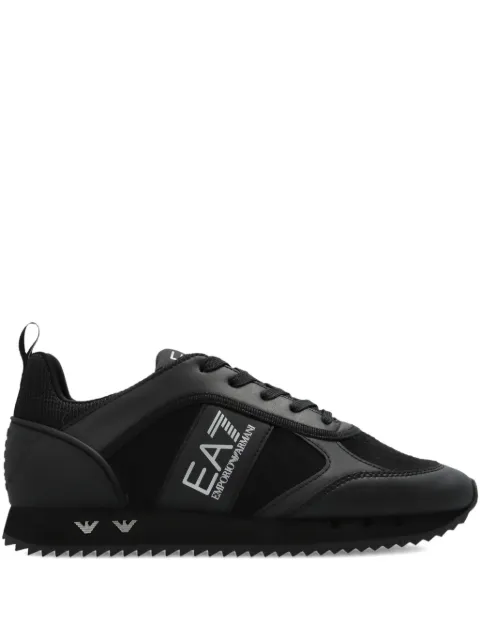 Ea7 Emporio Armani logo-print lace-up trainers Black 7X000336AF18612