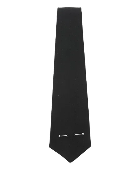 MEDEEA picercing-detail tie Black WTPB