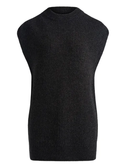 12 STOREEZ ribbed wool vest Grey 134405