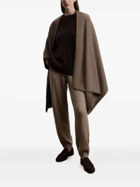 12 STOREEZ leather-trim scarf Brown 133989