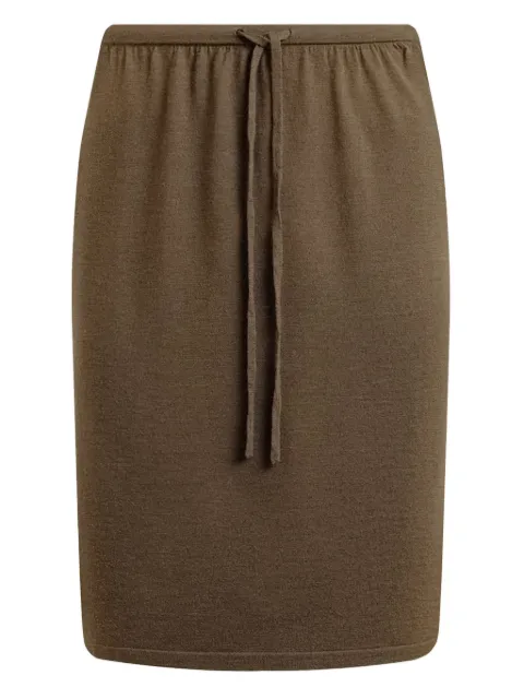 12 STOREEZ drawstring merino skirt Brown 134627