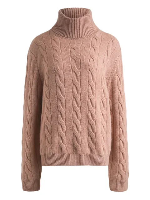 12 STOREEZ cable-knit turtleneck sweater Pink 135145