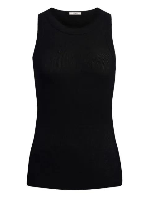 12 STOREEZ ribbed tank top Black 133002