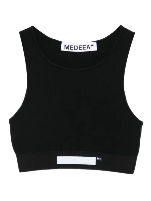 MEDEEA logo-detail tank top Black WLTBTO
