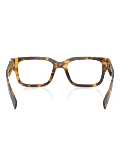 Miu Miu Eyewear logo square-frame glasses Brown MU02YV