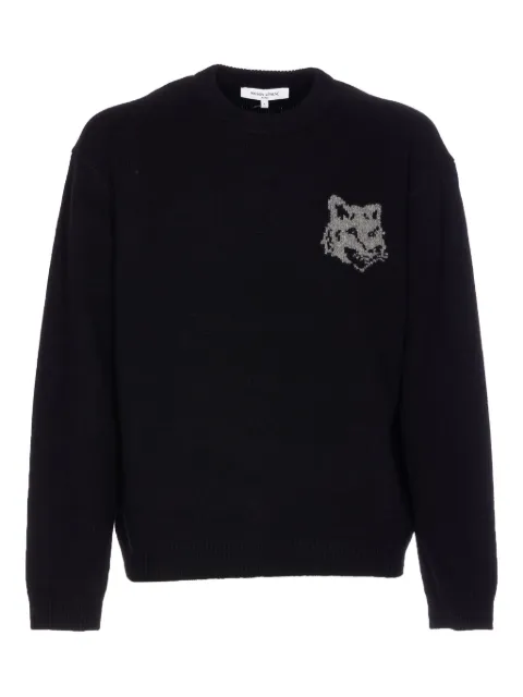 Maison Kitsuné fox-head sweater Black PM00816KM0329