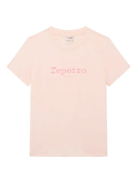 Repetto logo-print cotton T-shirt Pink S0701
