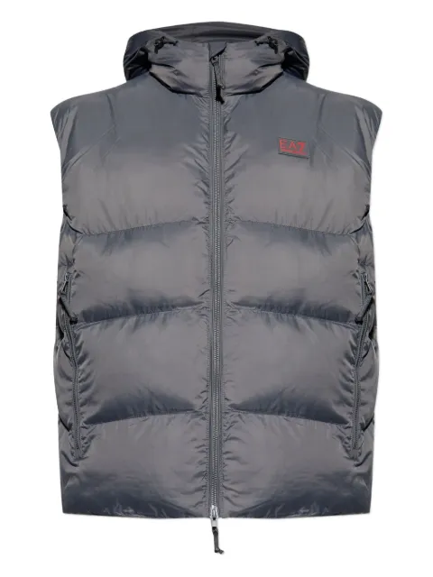 Ea7 Emporio Armani hooded zip gilet Grey 7M000693AF15956