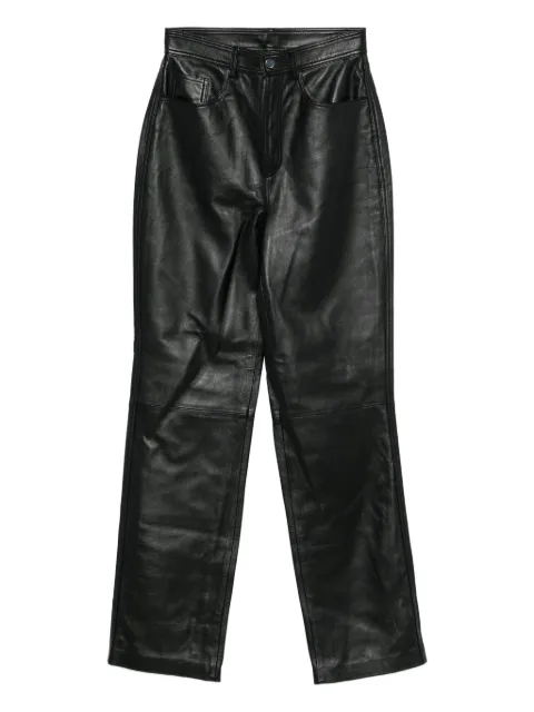 MEDEEA straight-leg leather trousers Black WLPB