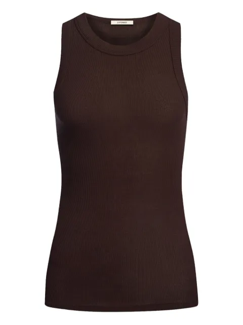 12 STOREEZ ribbed tank top Brown 133004