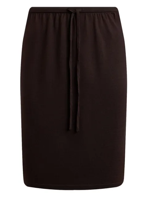 12 STOREEZ drawstring merino skirt Brown 134625