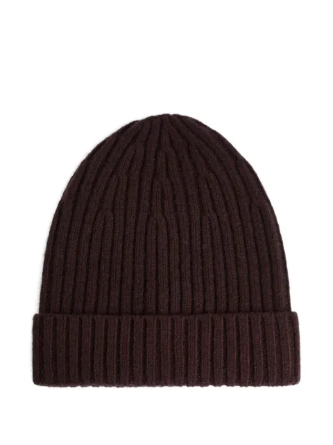 12 STOREEZ ribbed merino-wool beanie Brown 134075