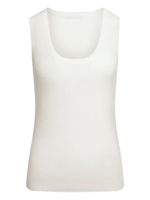 12 STOREEZ ribbed tank top White 134031