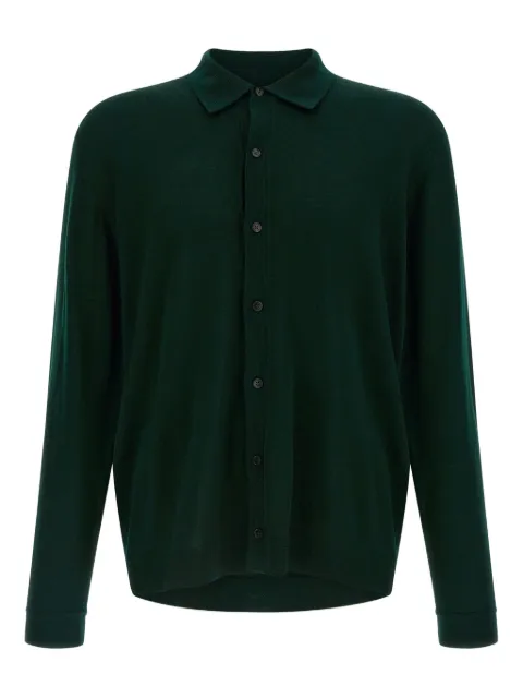Roberto Collina shirt-collar button cardigan Green 253M01005M0126