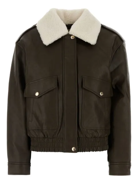 Michael Michael Kors long-sleeve shearling-collar jacket Brown 77A1487M52