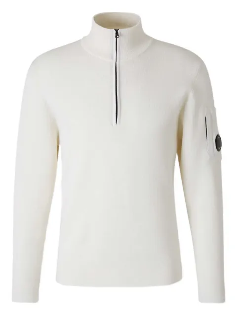 C.P. Company roll neck zip sweatshirt White 19CMKN201A006595A6595A