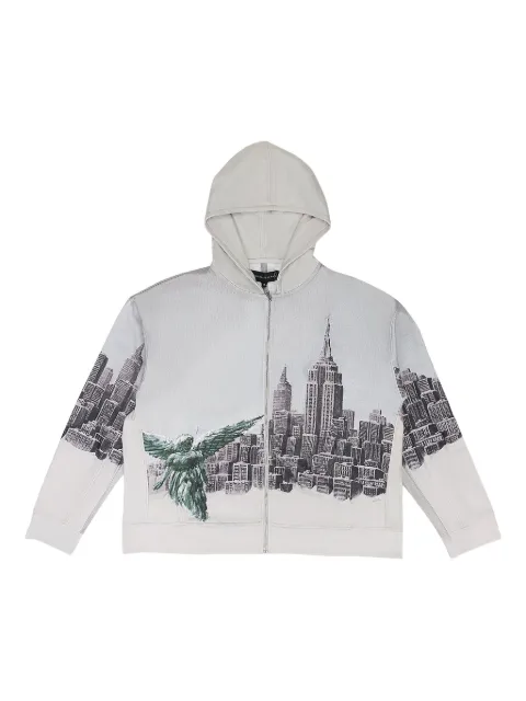 Who Decides War long-sleeve hoodie Blue 1110010008AW23