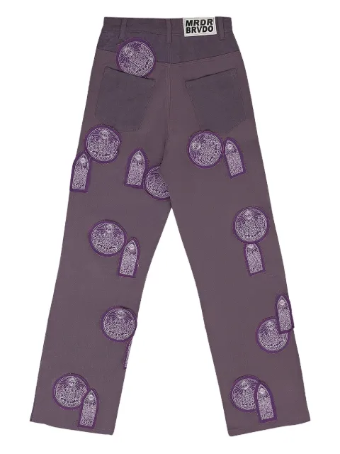 Who Decides War flap-pocket jeans Purple 11200640013AW23