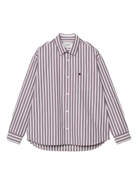 Carhartt WIP Malden striped-pattern shirt Purple I035334