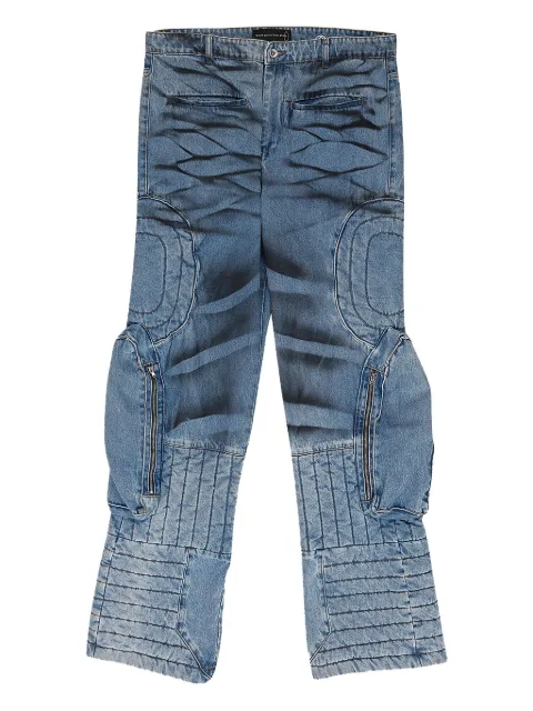 Who Decides War whiskering-effect jeans Blue 1120900008SS24