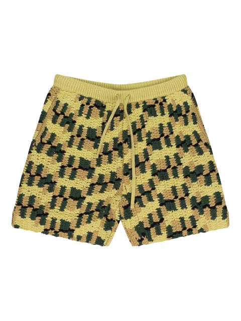 Aimé Leon Dore hand-knit shorts Green FW23KS042CAMO