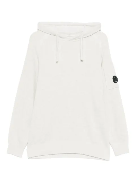 C.P. Company Lens-detail hoodie White 19CMKN254A006170A
