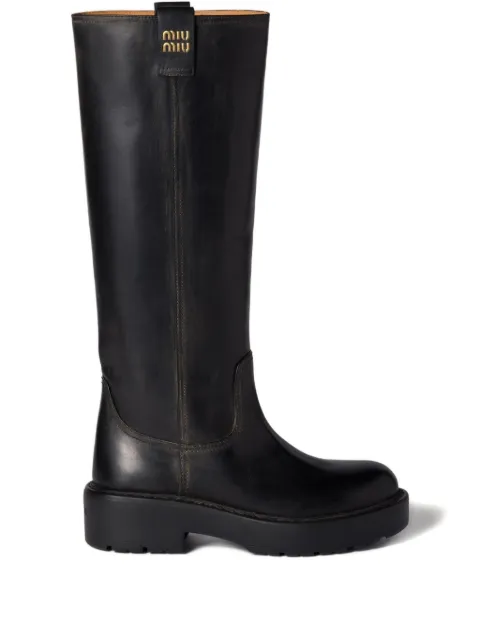 Miu Miu leather boots Black 5W971DFDD555OD