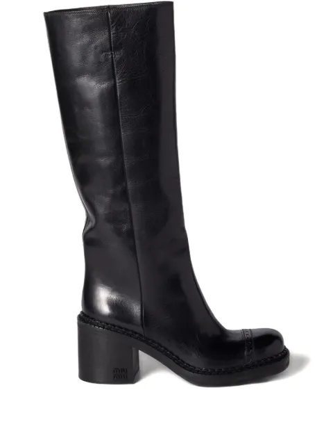 Miu Miu leather boots Black 5W493EF075007