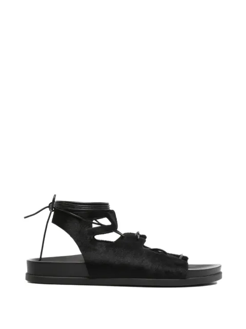 Ancient Greek Sandals trata pony lace-up sandals Black 125721031