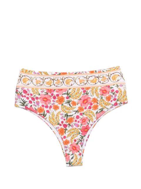 FARM Rio floral high-waist bikini bottom White 344695