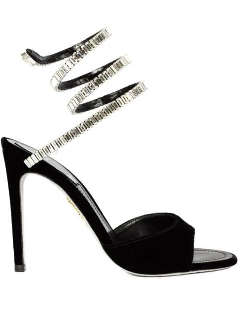 René Caovilla 105mm Cleo Spark sandals Black C12610105VL01V065BLACK