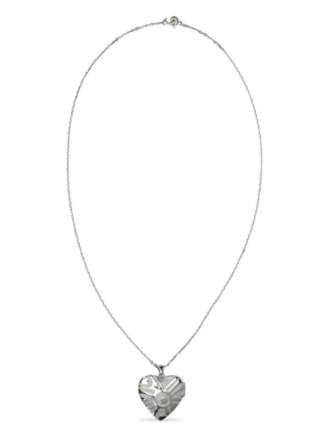 PUCCI heart mirror pendant necklace Silver 5UAM365U920