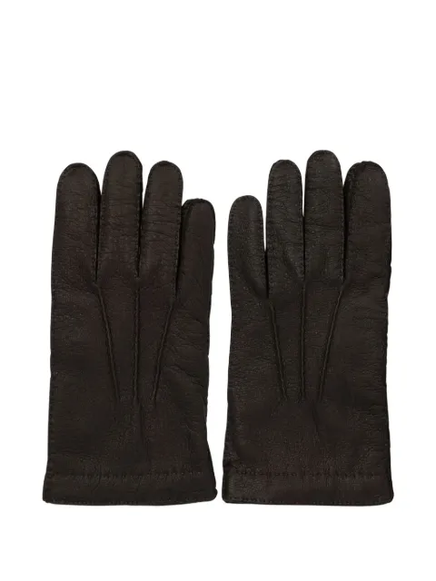 Restelli leather gloves Brown 42F805