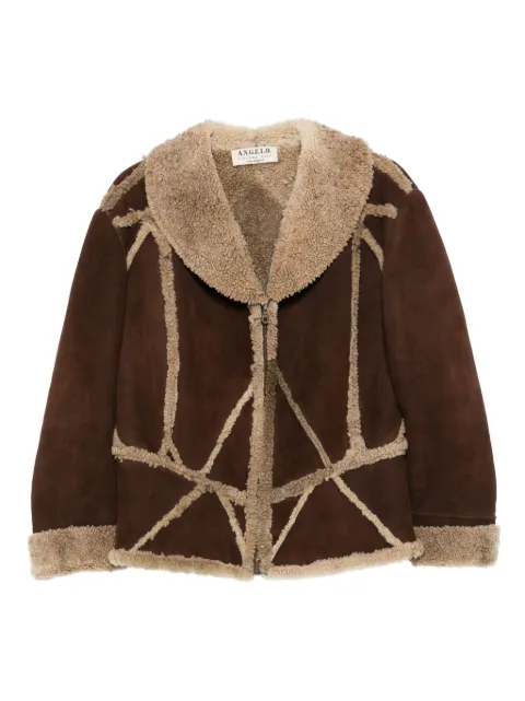 A.N.G.E.L.O. Vintage Cult 1990s shearling-trim jacket Brown AN600GV