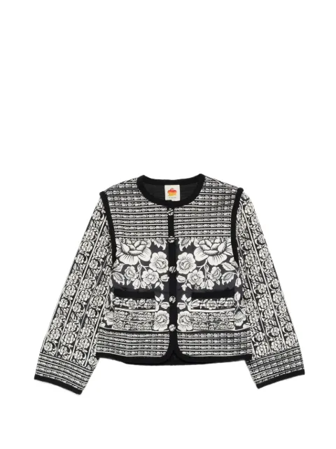 FARM Rio Cashews And Birds padded jacket Black 351968