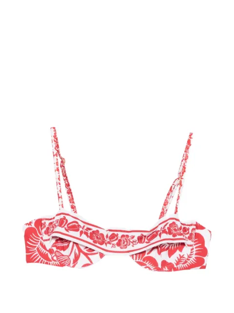 FARM Rio underwire floral-print bikini top White 344777