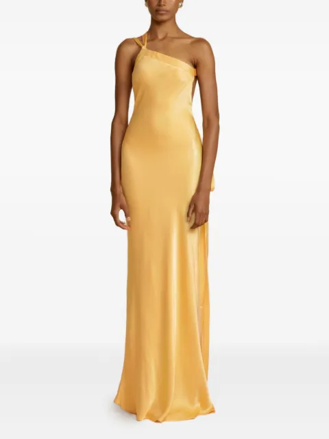 ARCINA ORI Monique asymmetric maxi dress Yellow AO24DR008