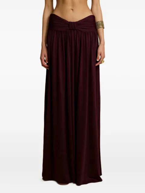 ARCINA ORI Alessia draped maxi skirt Red HS25SK014