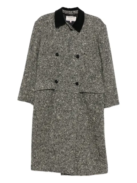 A.N.G.E.L.O. Vintage Cult 1980s double-breasted collared coat Grey AN380GW
