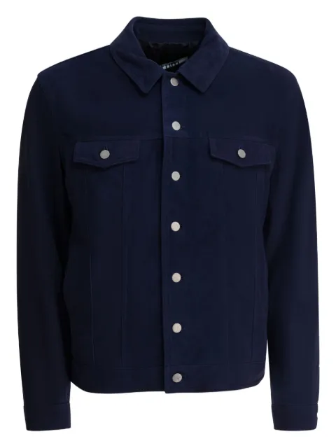 ALTUM suede buttoned jacket Blue TRUCKERSUEDE