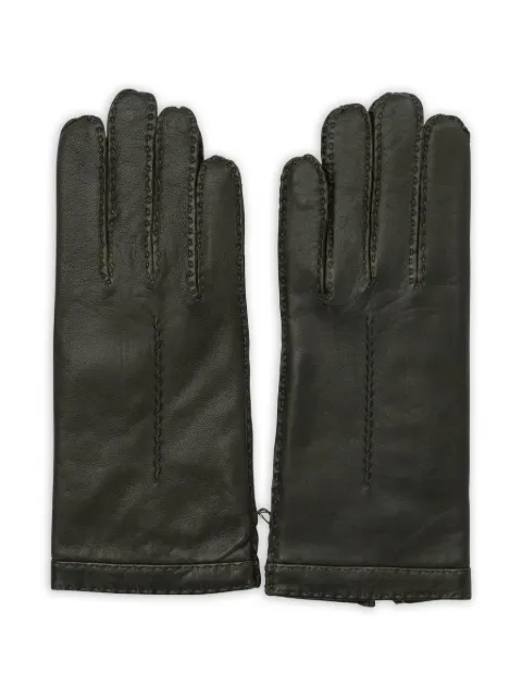 Restelli wool-cashmere blend gloves Green 23VERDE