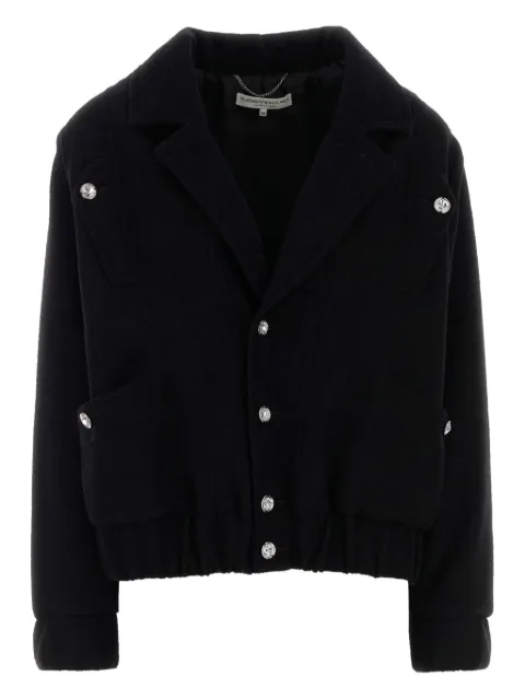 Alessandra Rich long-sleeve bomber jacket Black FABX4228F3593