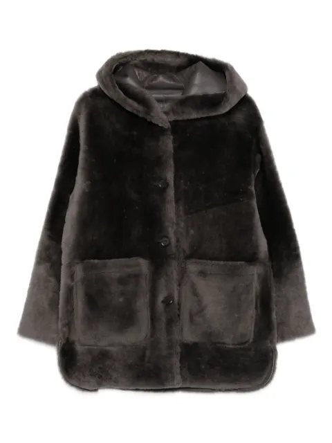 Arma hooded patch-pocket jacket Brown 112L25607702SOIL