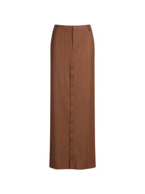 Jean Paul Gaultier striped maxi skirt Brown 2601WSK025W054
