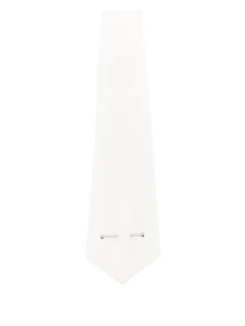 MEDEEA pierced wool tie White WTWW