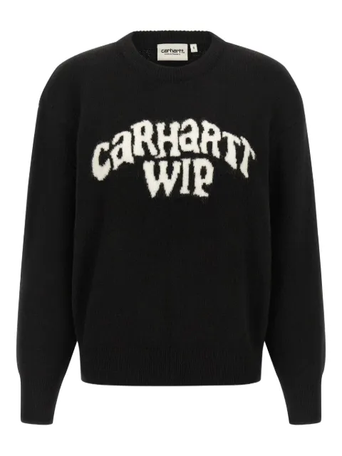 Carhartt WIP logo-intarsia crewneck sweater Black I035386K02XX