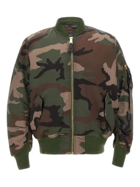 Alpha Industries MA-1 Base Flight zip-up bomber jacket Green 756111C408