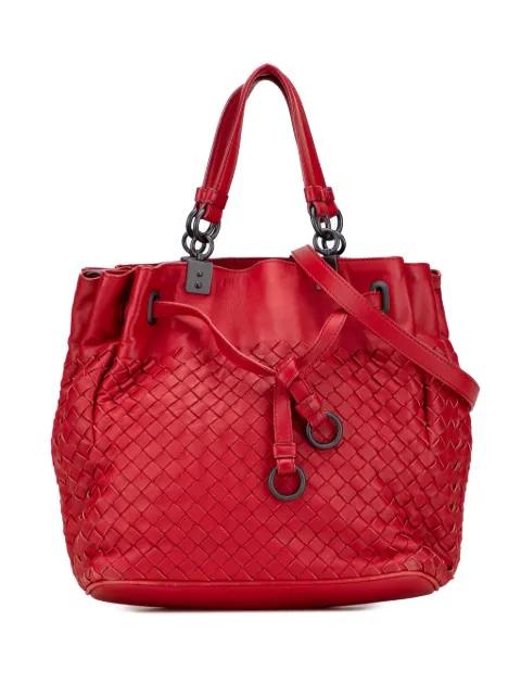 Bottega Veneta Pre-Owned 2012-2025 Nappa Intrecciato bucket bag Red NT8EO6EB4IP7B70A