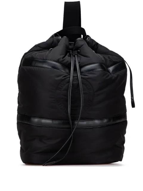 Saint Laurent Pre-Owned 2023 Nylon Rive Gauche Drawstring backpack Black PFFFC1EHDAFVSU5Z