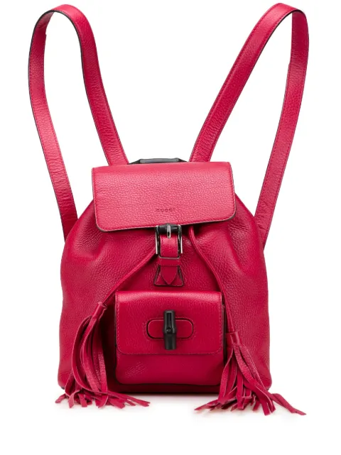 Gucci Pre-Owned 2000-2015 Leather Bamboo Daily backpack Pink RAA09TLBR4KUI7FF